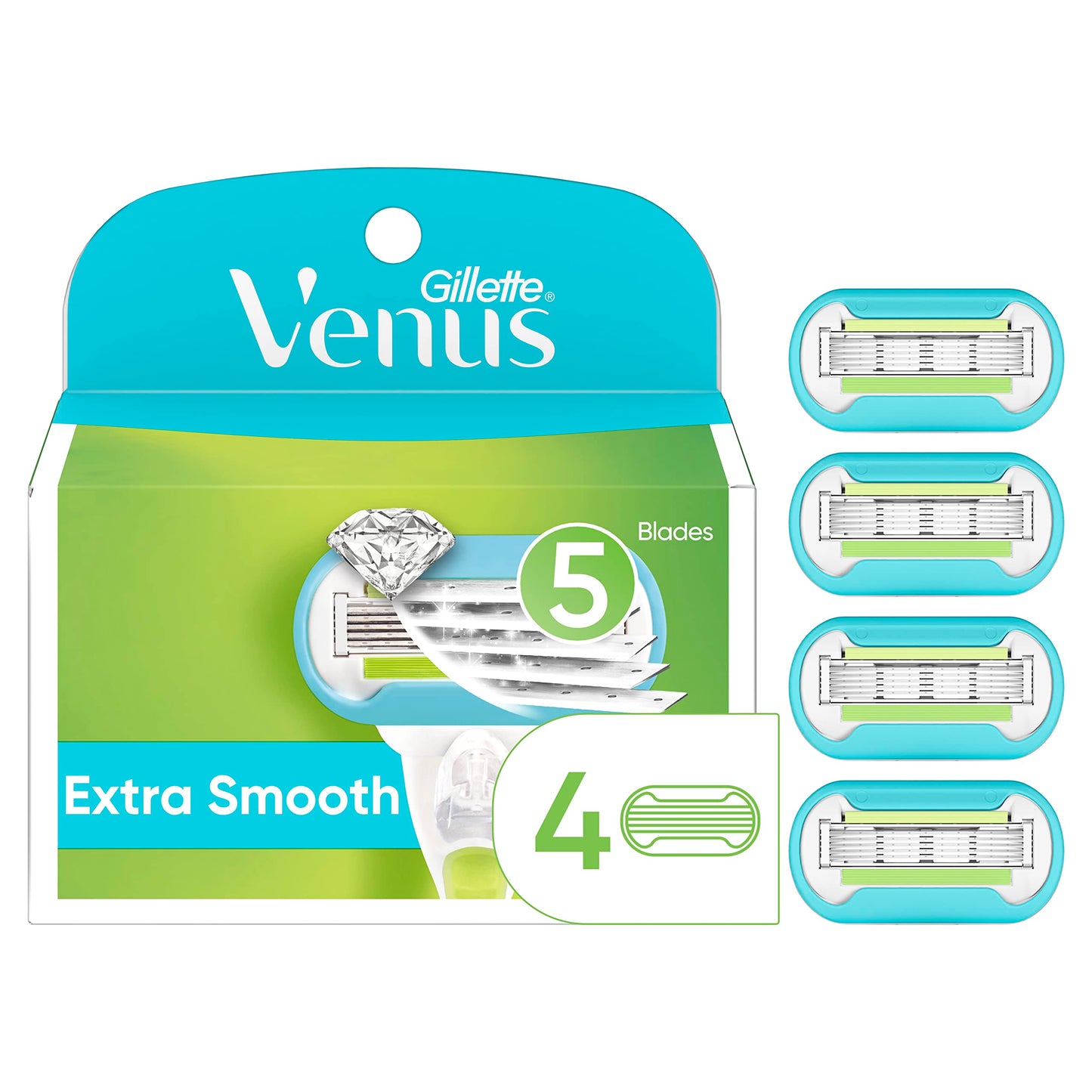 Gillette Venus Extra Smooth Blade Refills 4 Pack - Cutprice Online