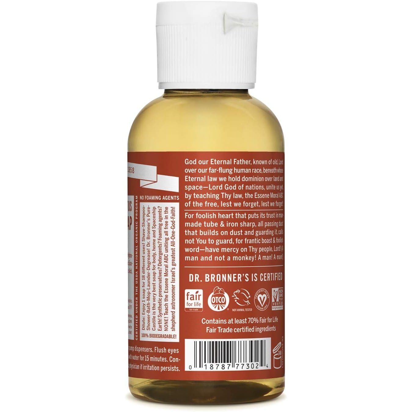 Dr. Bronner's Pure-Castile Soap Liquid (Hemp 18-in-1) Eucalyptus 59ml - Cutprice Online