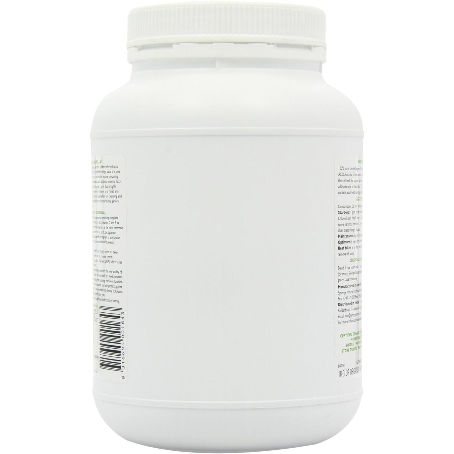 Synergy Natural Organic Chlorella Powder 1kg - Cutprice Online