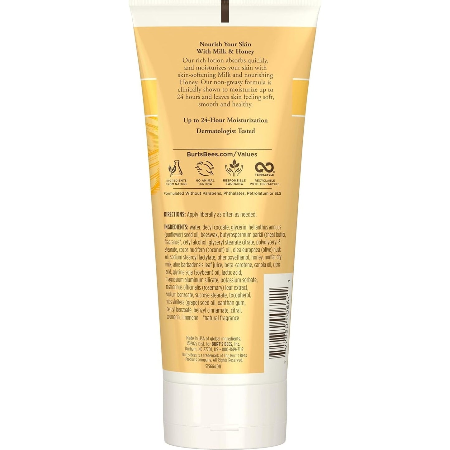 Burt's Bees Body Lotion Normal to Dry Skin with Milk & Honey 170g - Cutprice Online