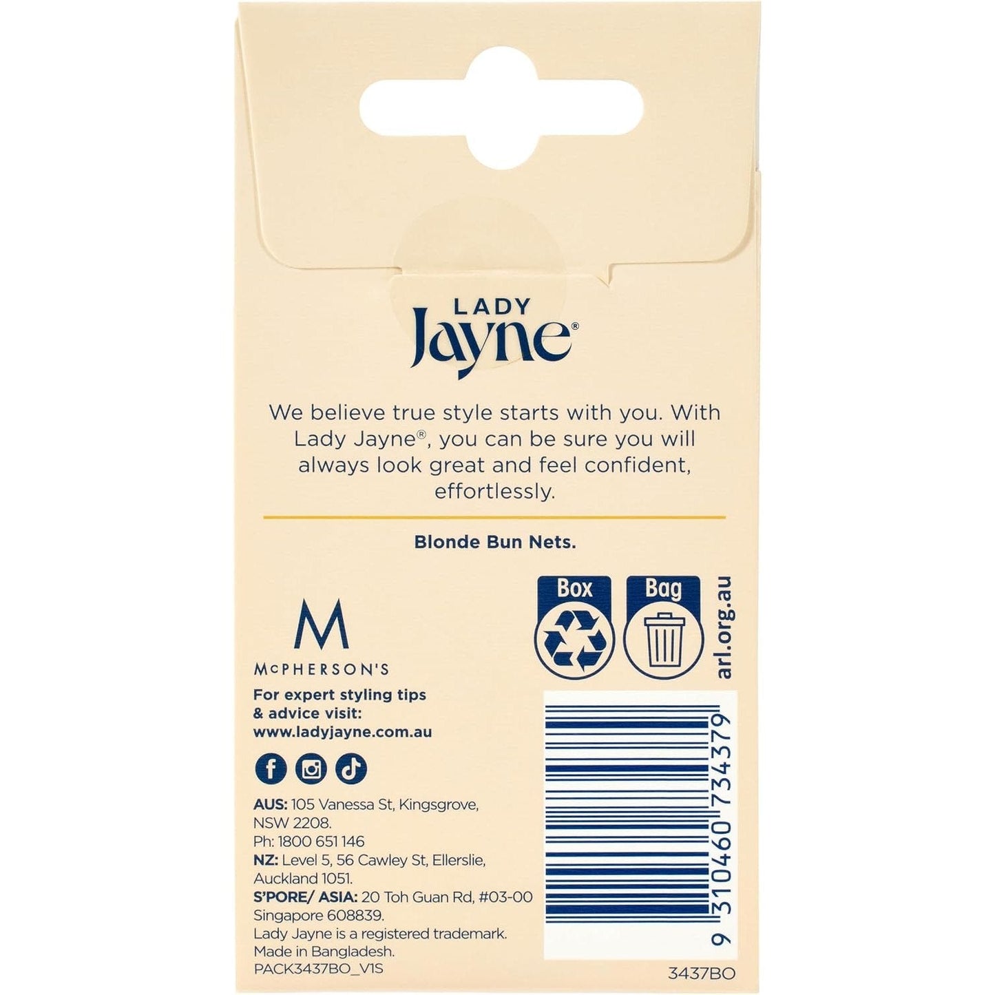 Lady Jayne Blonde Bun Nets 3 Pack
