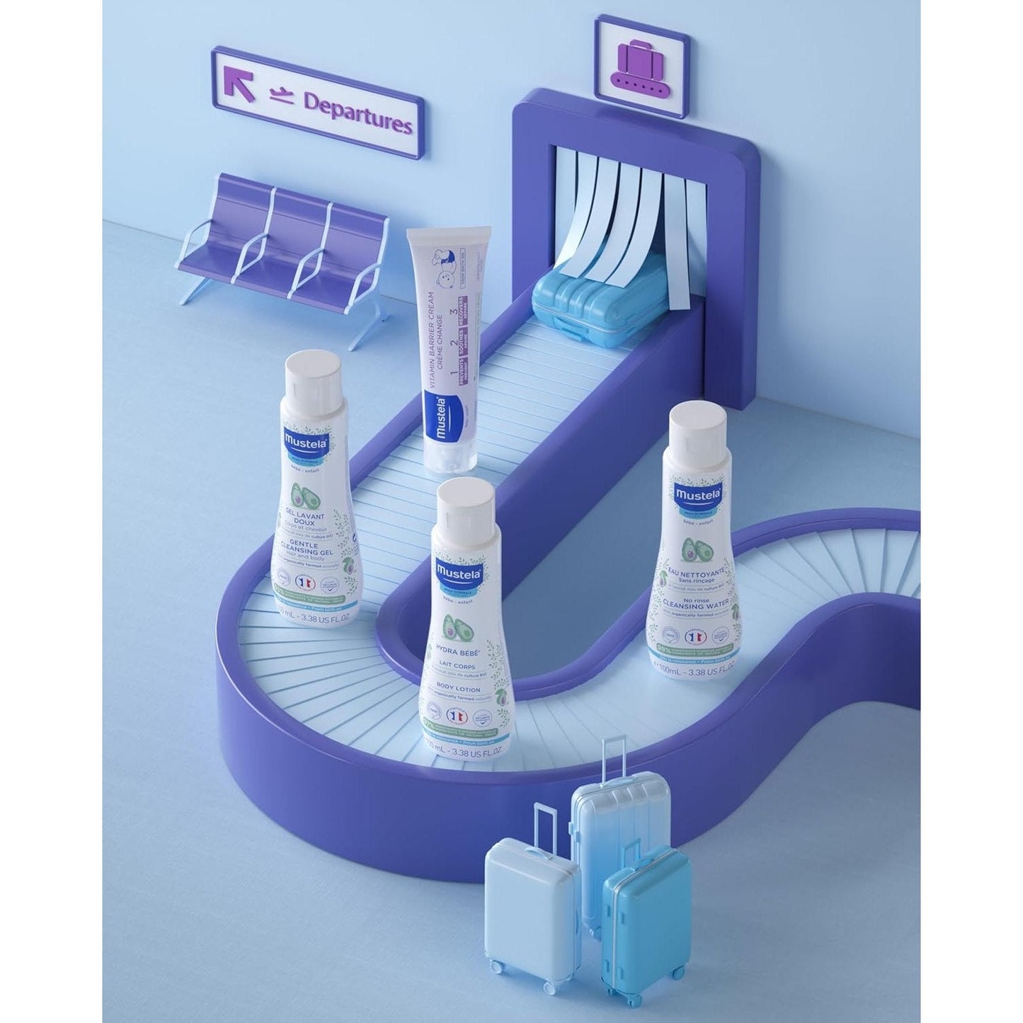 Mustela 4 Piece Travel Set
