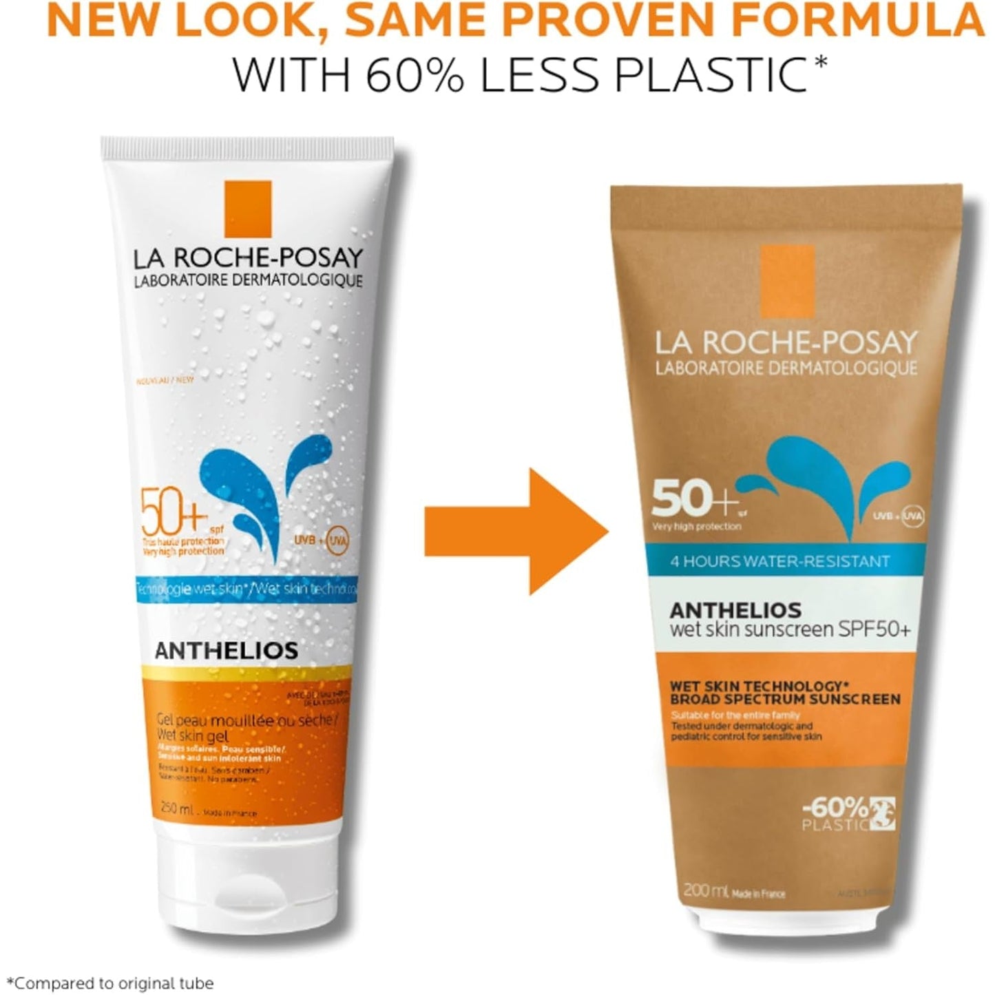 La Roche-Posay Anthelios Wet Skin Sunscreen SPF 50+ Sustainable Tube 200mL