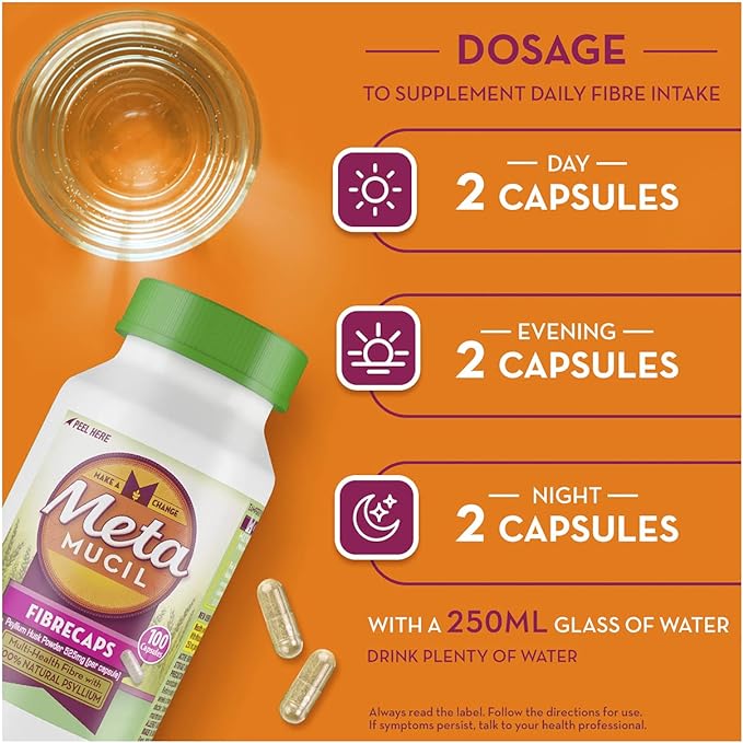 Metamucil Daily Fibre Supplement Fibre Caps 300 Capsules - Cutprice Online
