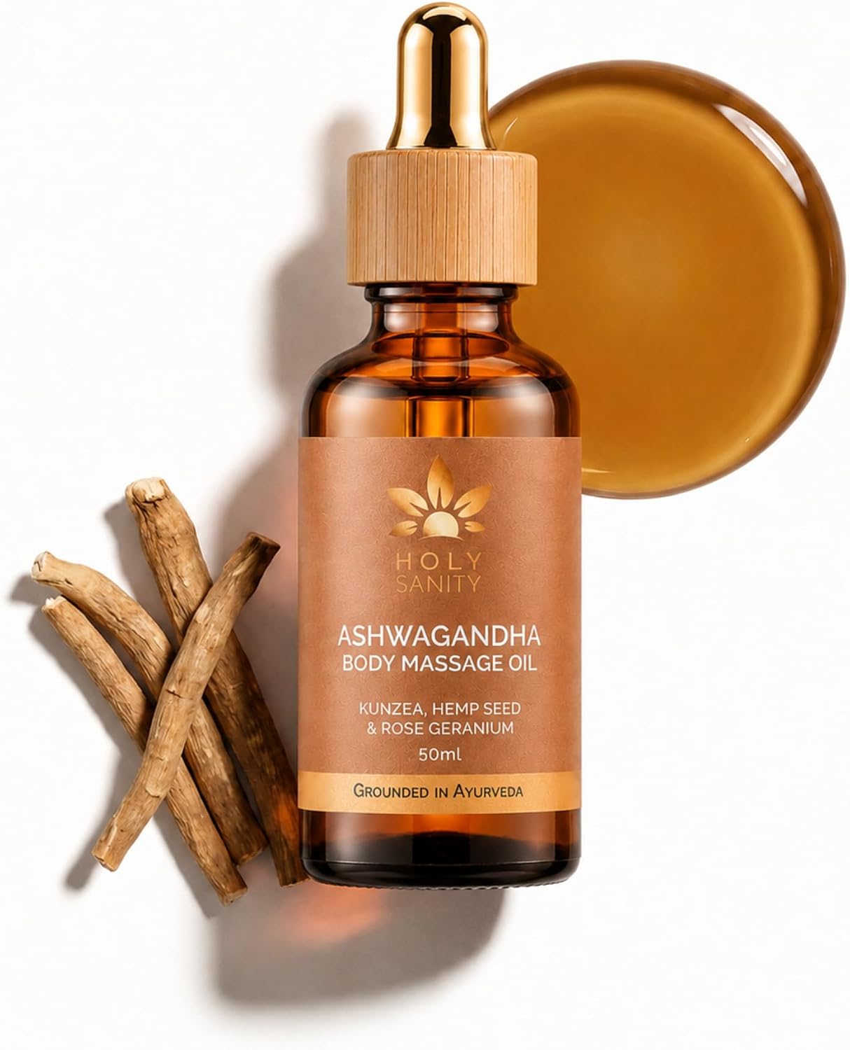 Holy Sanity Ashwagandha Body Massage Oil 50ML