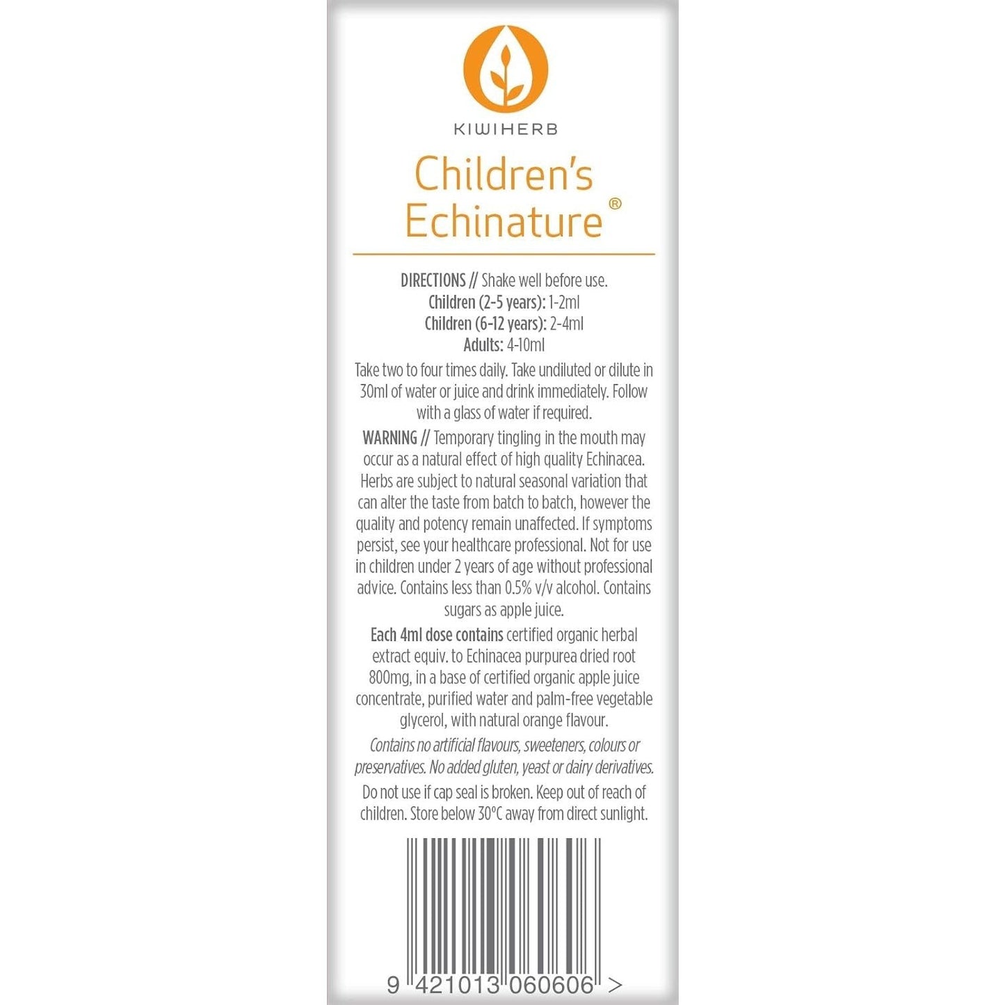 Kiwiherb Children's Organic Echinature 100ml - Cutprice Online