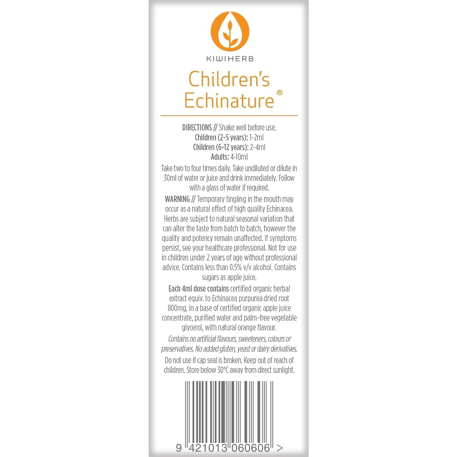 Kiwiherb Children's Organic Echinature 100ml - Cutprice Online