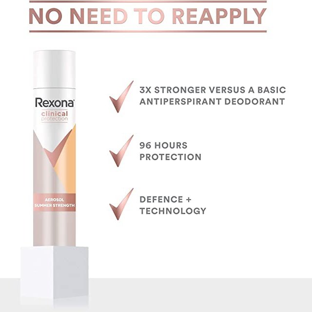 Rexona for Women Clinical Protection Antiperspirant Summer 180ml - Cutprice Online