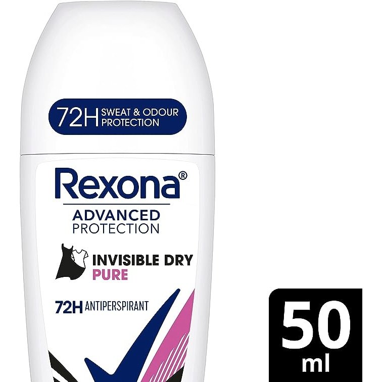 Rexona Roll On Deodorant Invisible Dry Pure 50ml - Cutprice Online