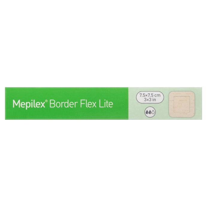 Molnlycke Mepilex Border Flex Lite 7.5cm X 7.5cm Dressings 5 Pack