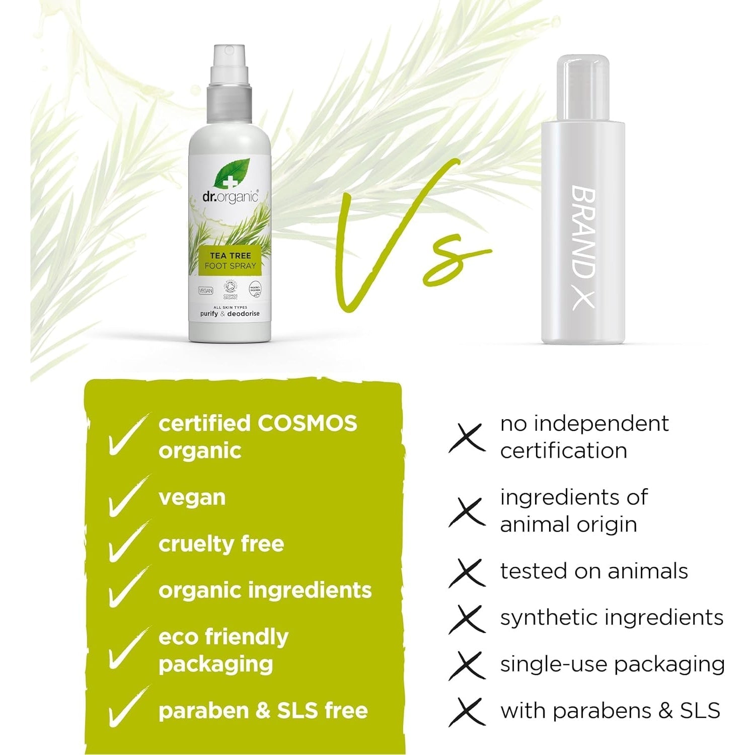 Dr Organic Tea Tree Foot Spray 100ml - Cutprice Online