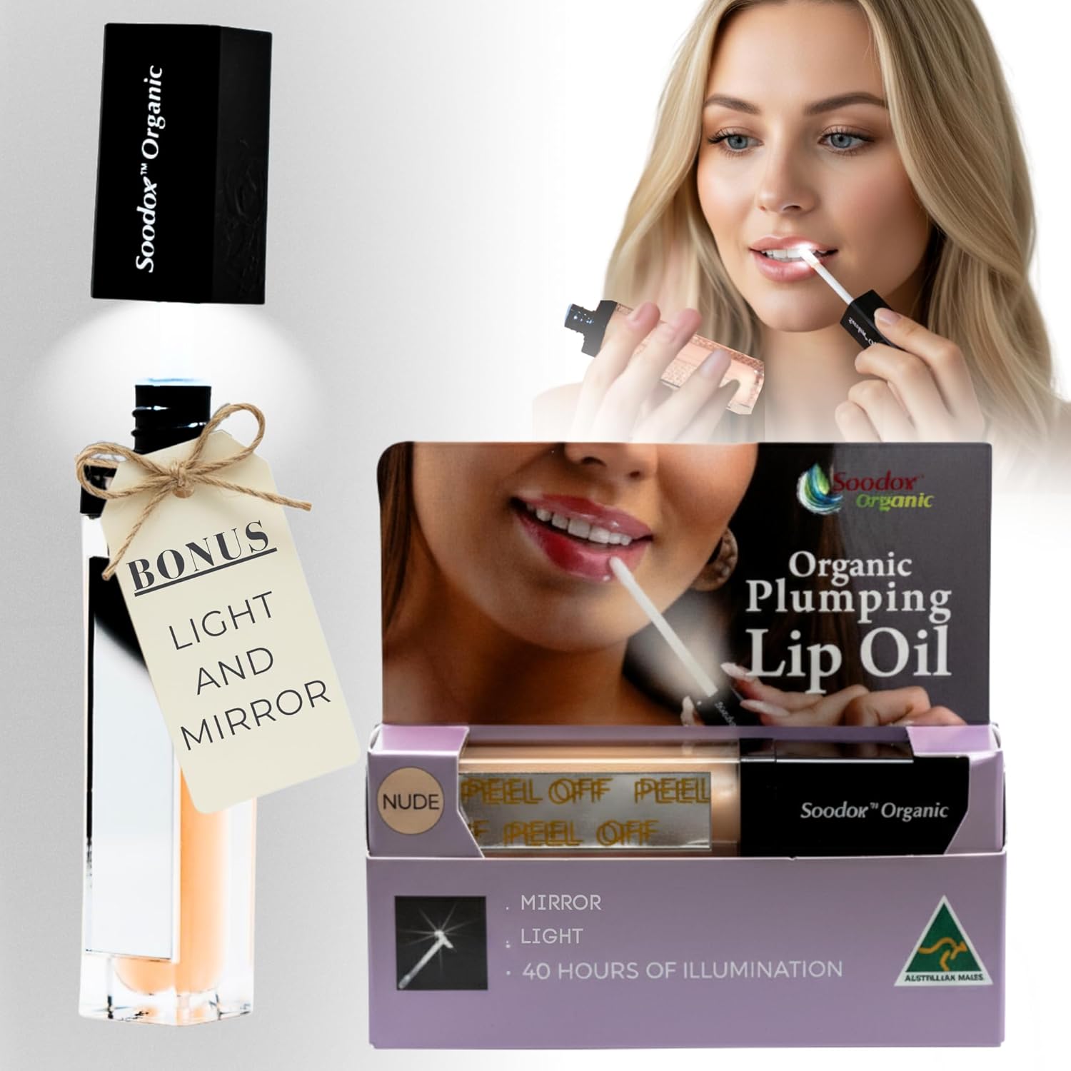 SOODOX Plumping Lip Oil Nude 6.5mL