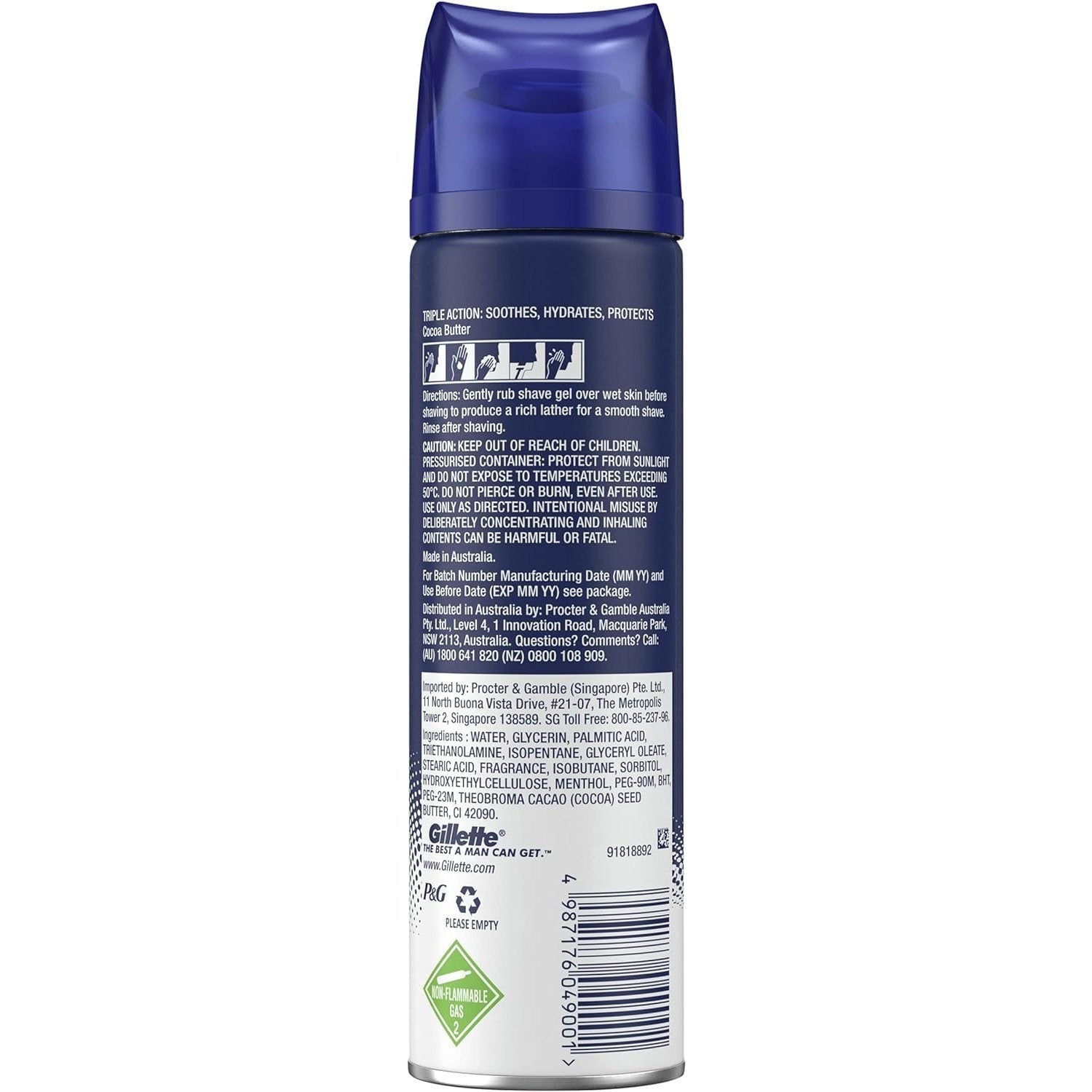Gillette Refreshing Breeze Shave Gel 195g