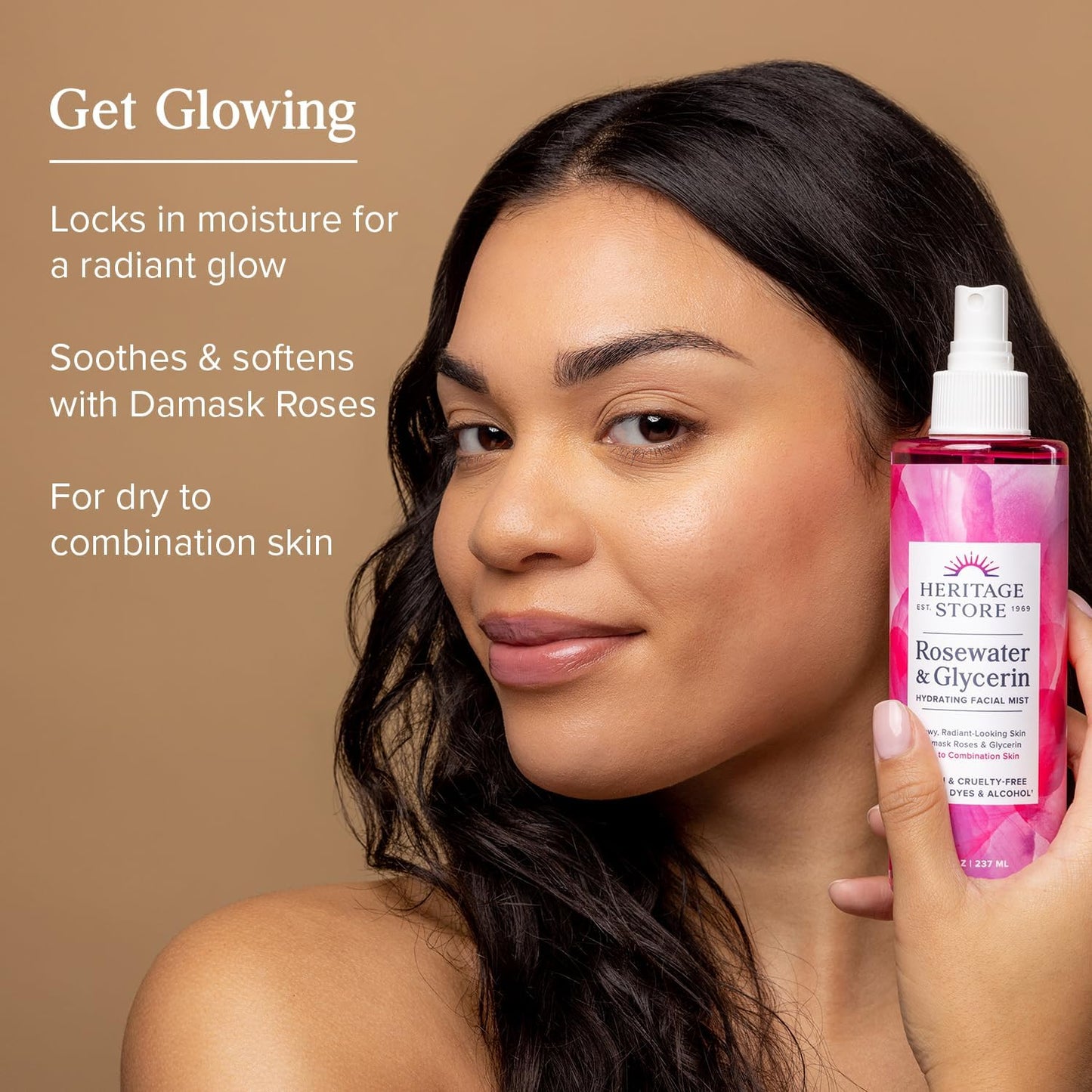 HERITAGE STORE Rosewater & Glycerin Hydrating Facial Mist 118ml - Cutprice Online