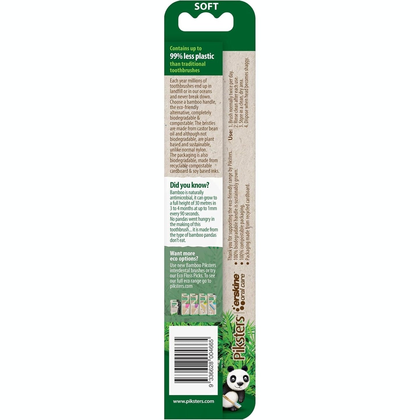 Piksters Bamboo Bio Bristle T/b Soft
