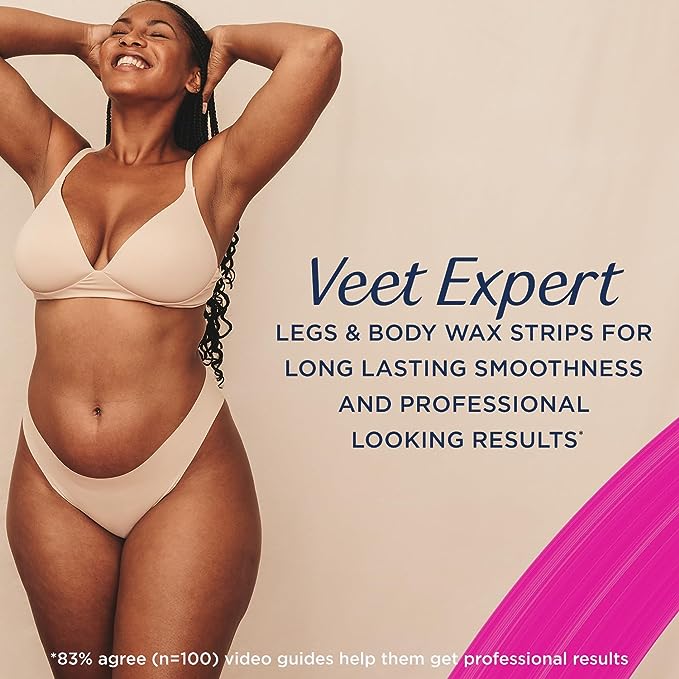 Veet Expert Hair Removal Strips Cold Wax Strips Legs & Body 40 pack - Cutprice Online