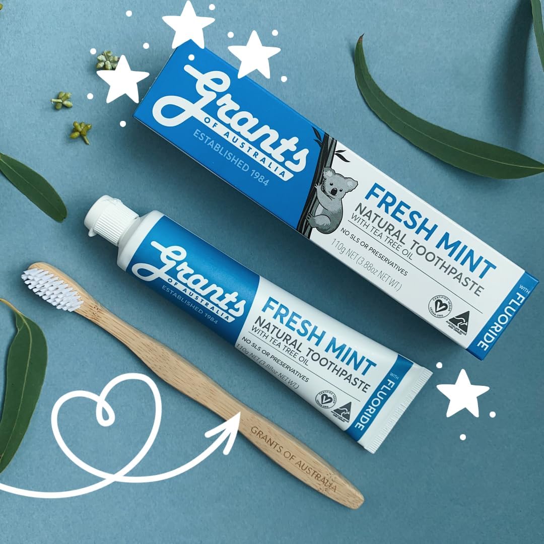 Grants Of Australia Natural Toothpaste Fresh Mint with Tea Tree Oil 110g - Cutprice Online