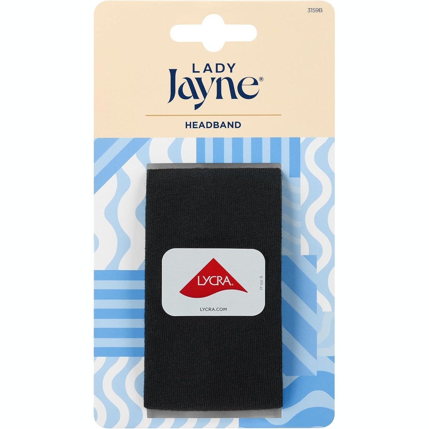 Lady Jayne Soft Head Band Navy & Blk 5cm