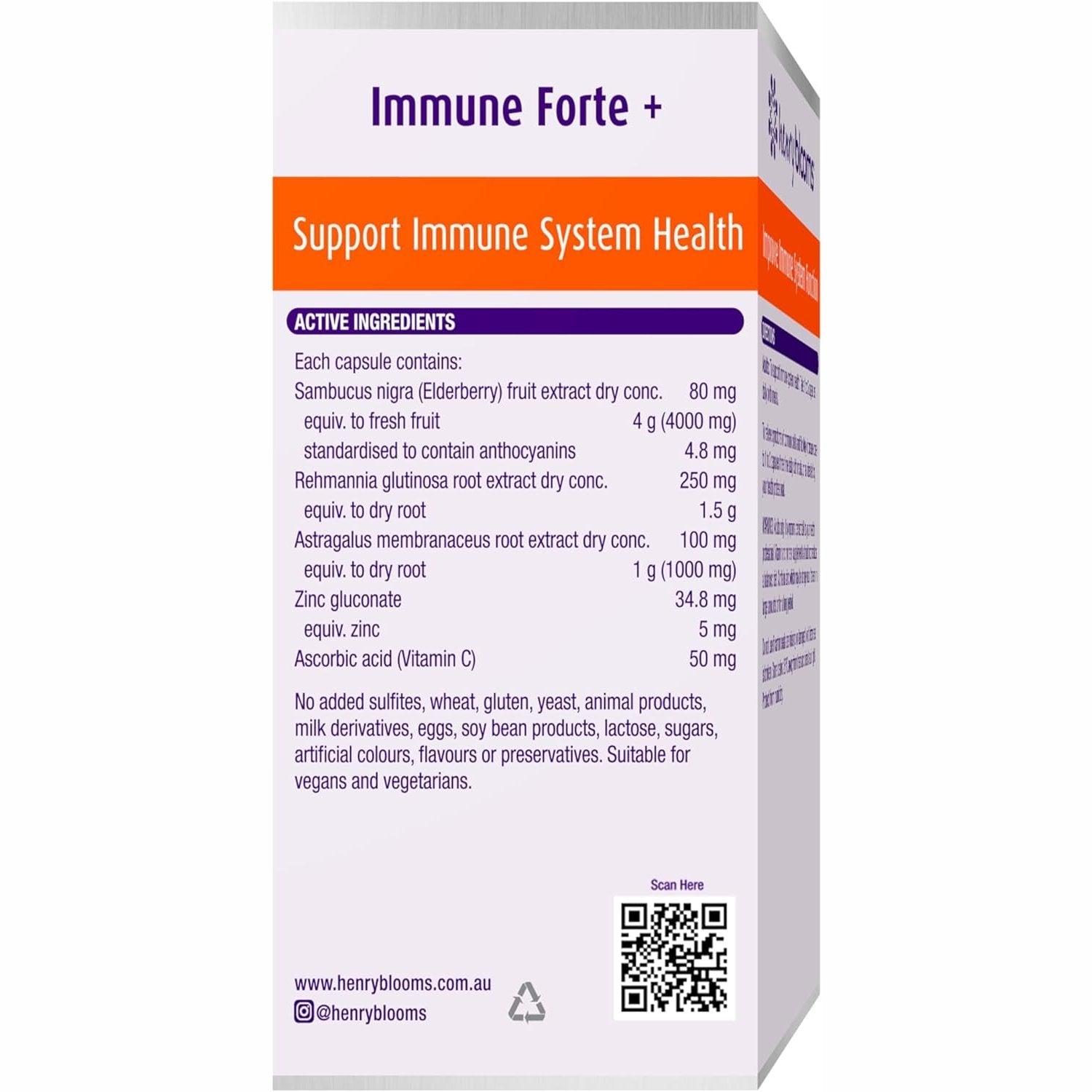 Henry Blooms Immune Forte + 60c - Cutprice Online