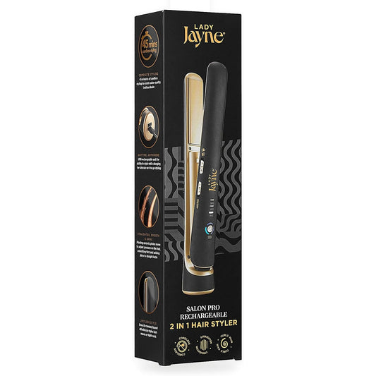 Lady Jayne Salon Pro Rechargeable 2 in 1 Hair Styler