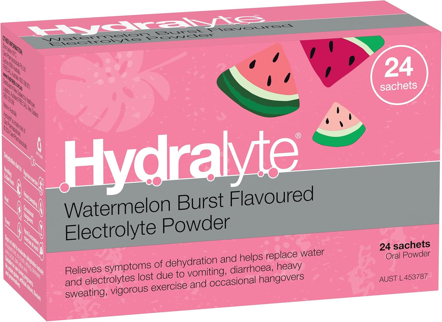 Hydralyte Electrolyte Watermelon Sachets 24