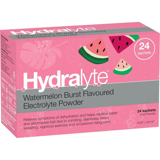Hydralyte Electrolyte Watermelon Sachets 24