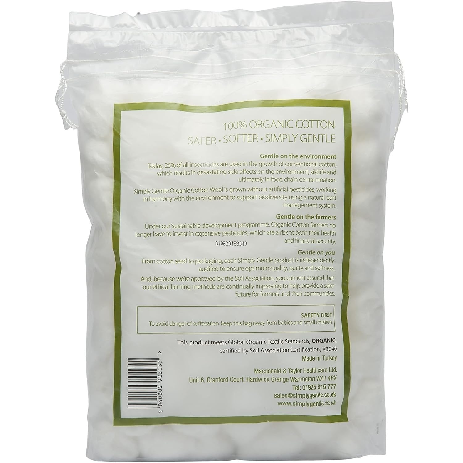 SIMPLY GENTLE ORGANIC Cotton Balls 100pk - Cutprice Online