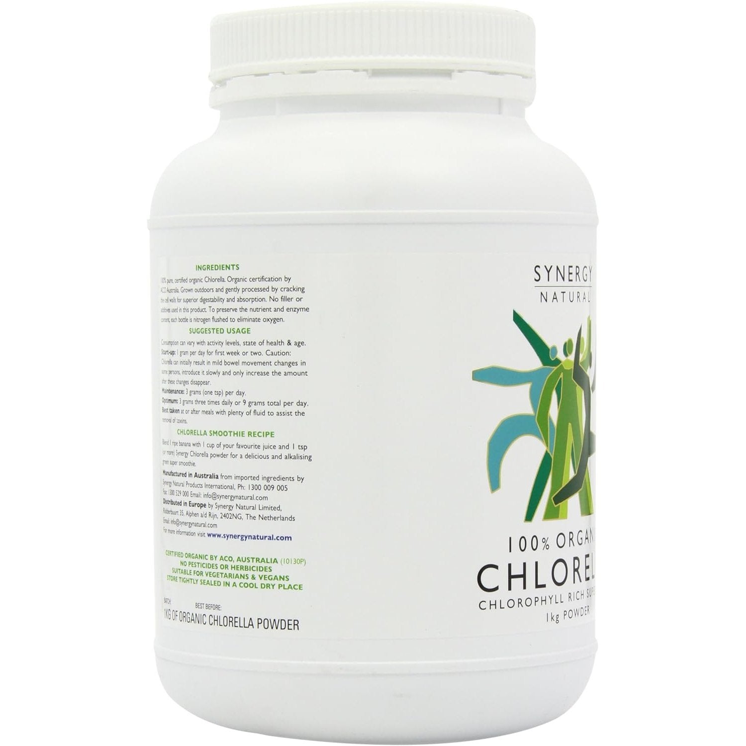 Synergy Natural Organic Chlorella Powder 1kg - Cutprice Online