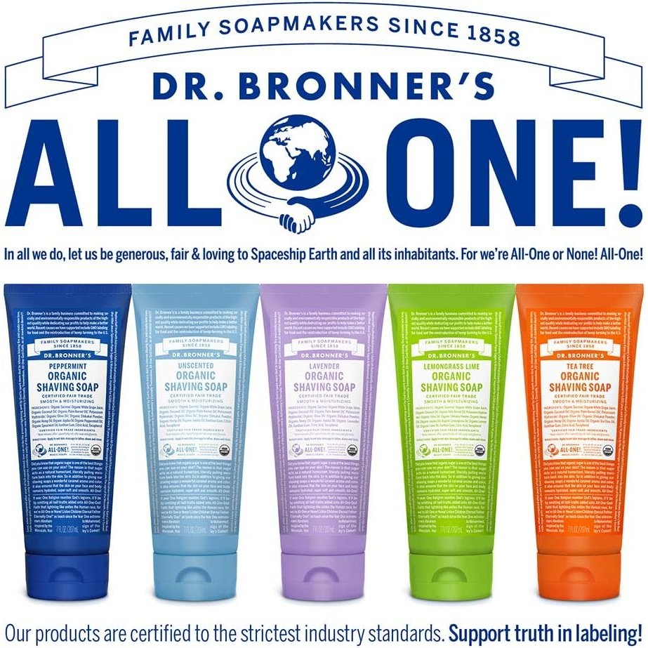Dr. Bronner's Organic Shaving Soap Peppermint 207ml - Cutprice Online