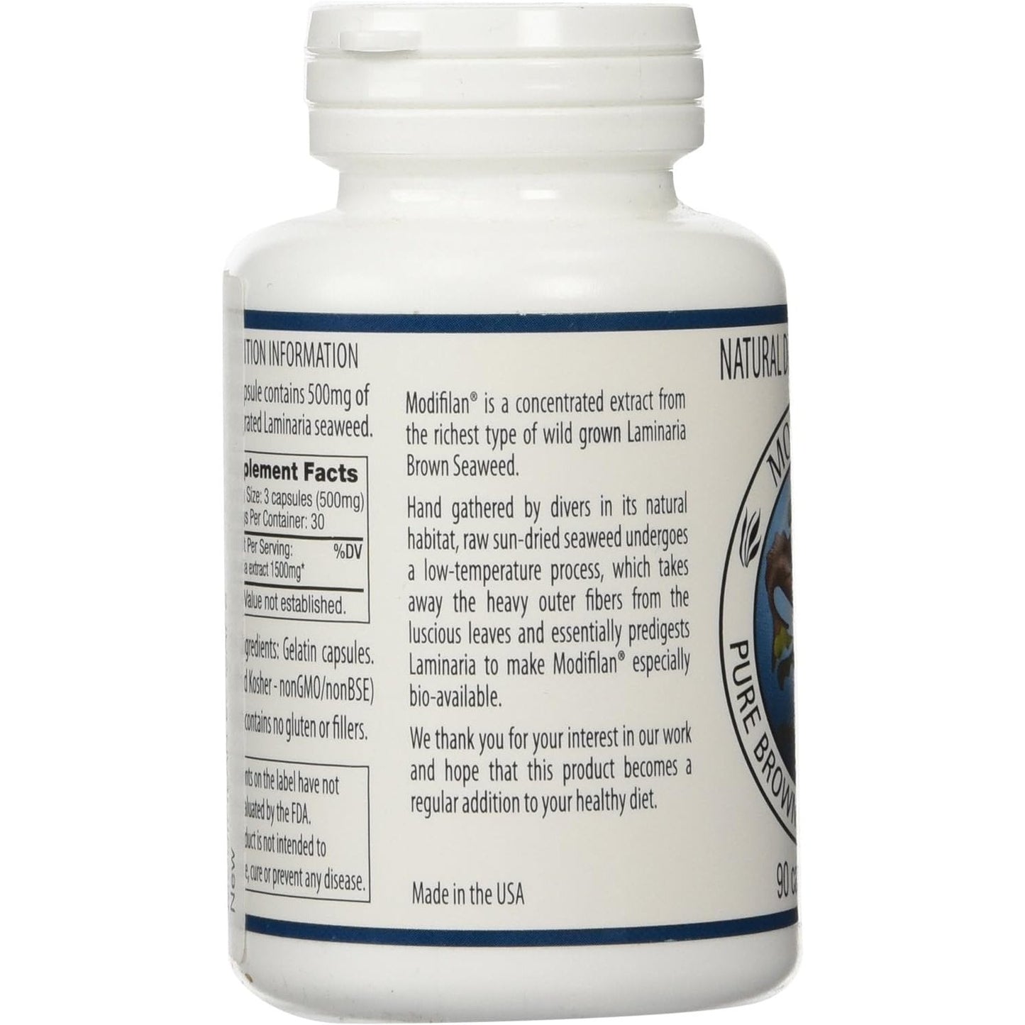 Modifilan Pure Brown Seaweed Extract 500mg 90c - Cutprice Online