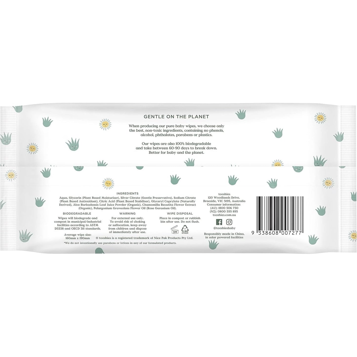 Tooshies Eco Wipes Value Pack Aloe Vera & Chamomile 280PK - Cutprice Online