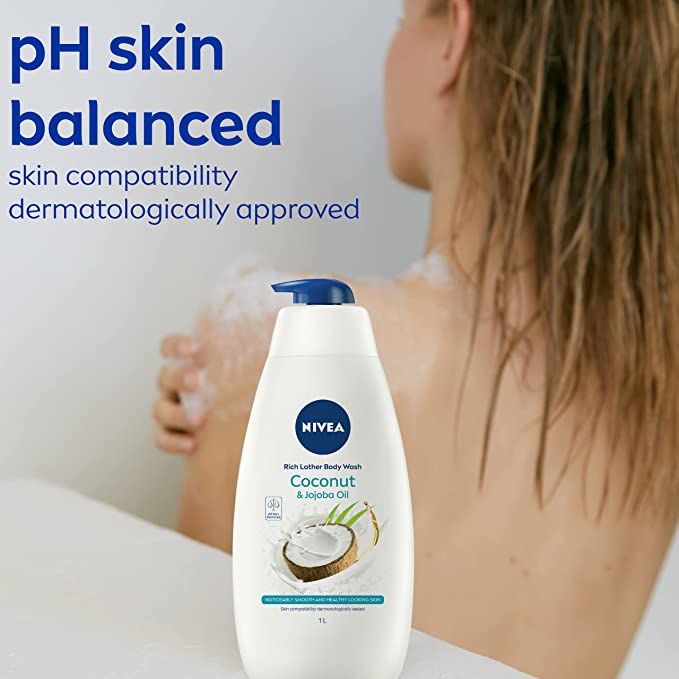 Nivea Shower Cream Indulgent Moisture Coconut Jojoba Oil- 1L - Cutprice Online