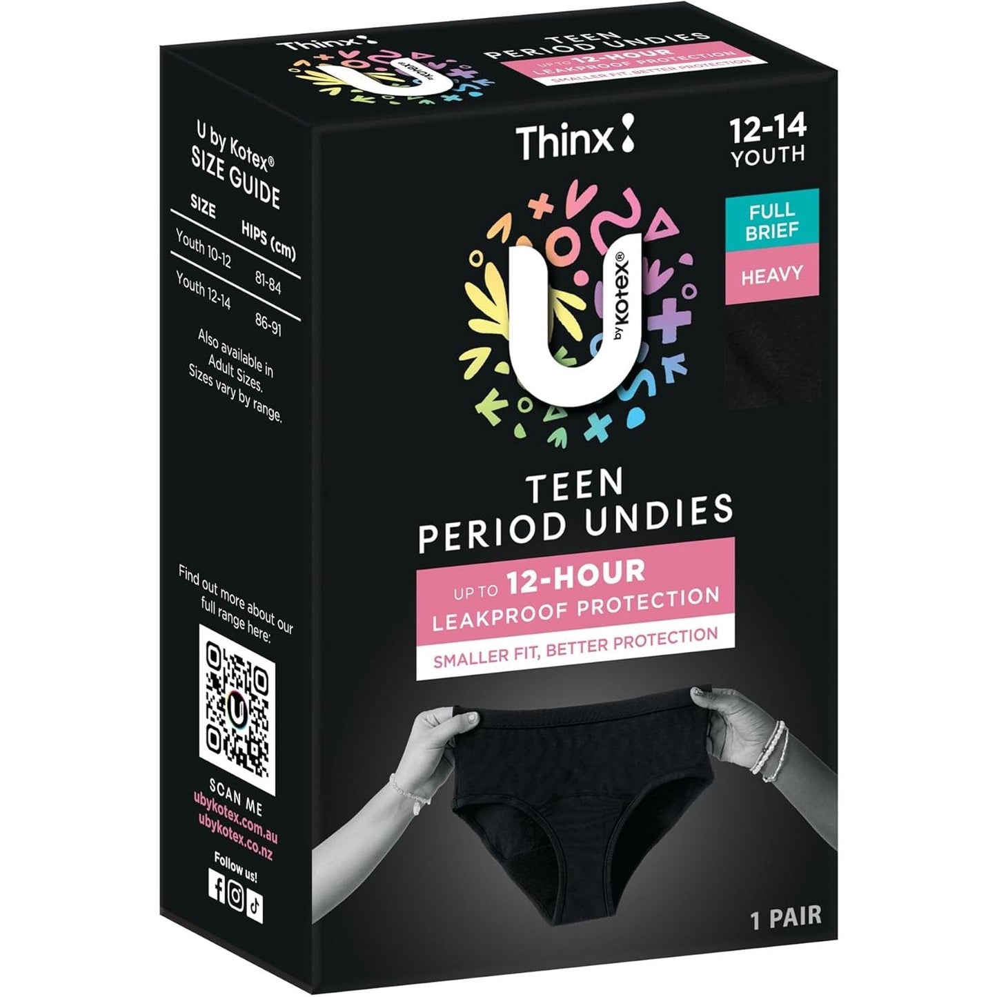 U by Kotex Brief Teen Size Y12-14