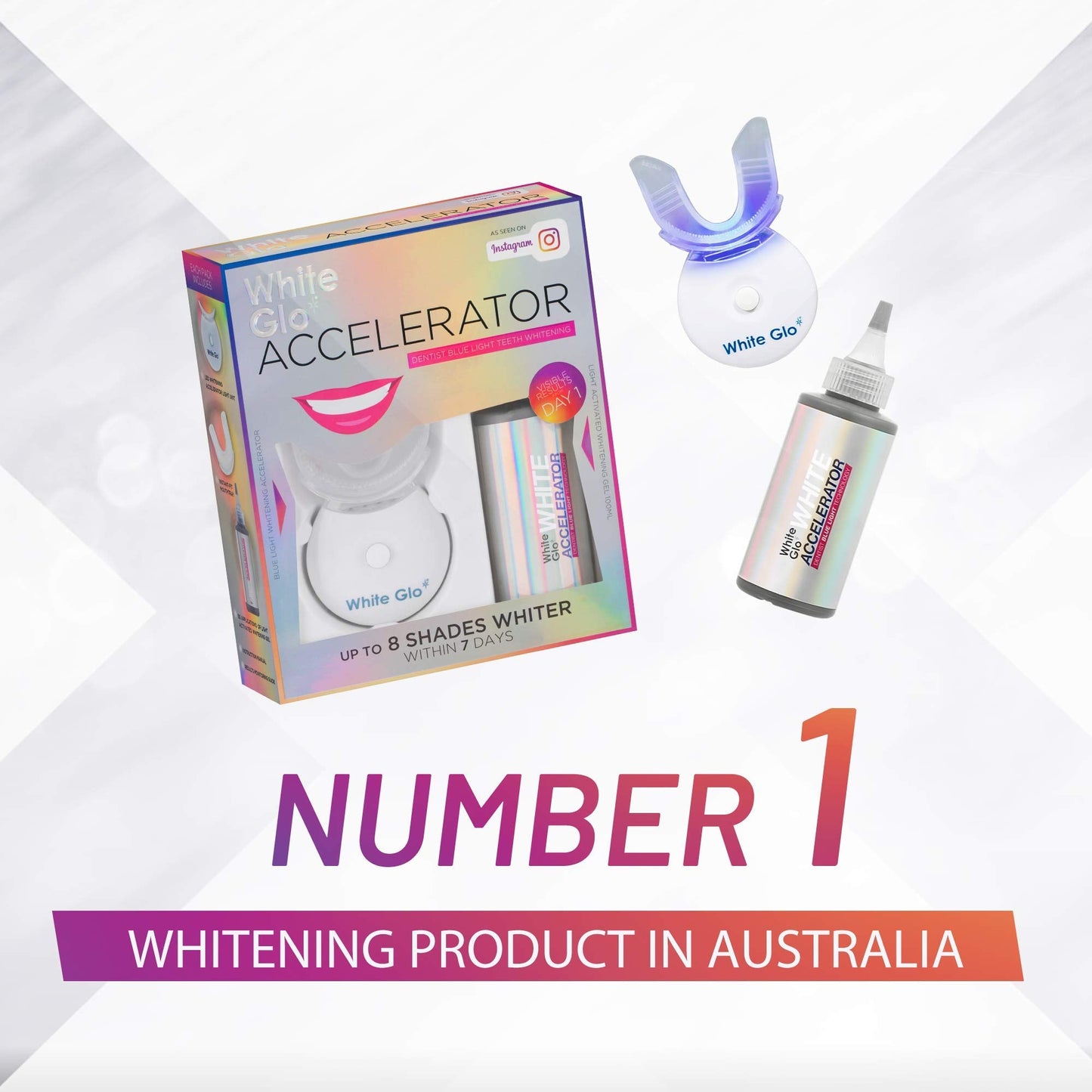 White Glo White Accelerator Blue Light Teeth Whitening System - Cutprice Online