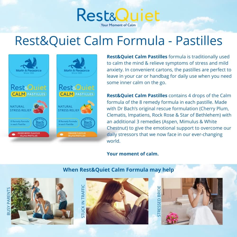 Martin & Pleasance Rest & Quiet Calm Pastilles Orange 50g - Cutprice Online