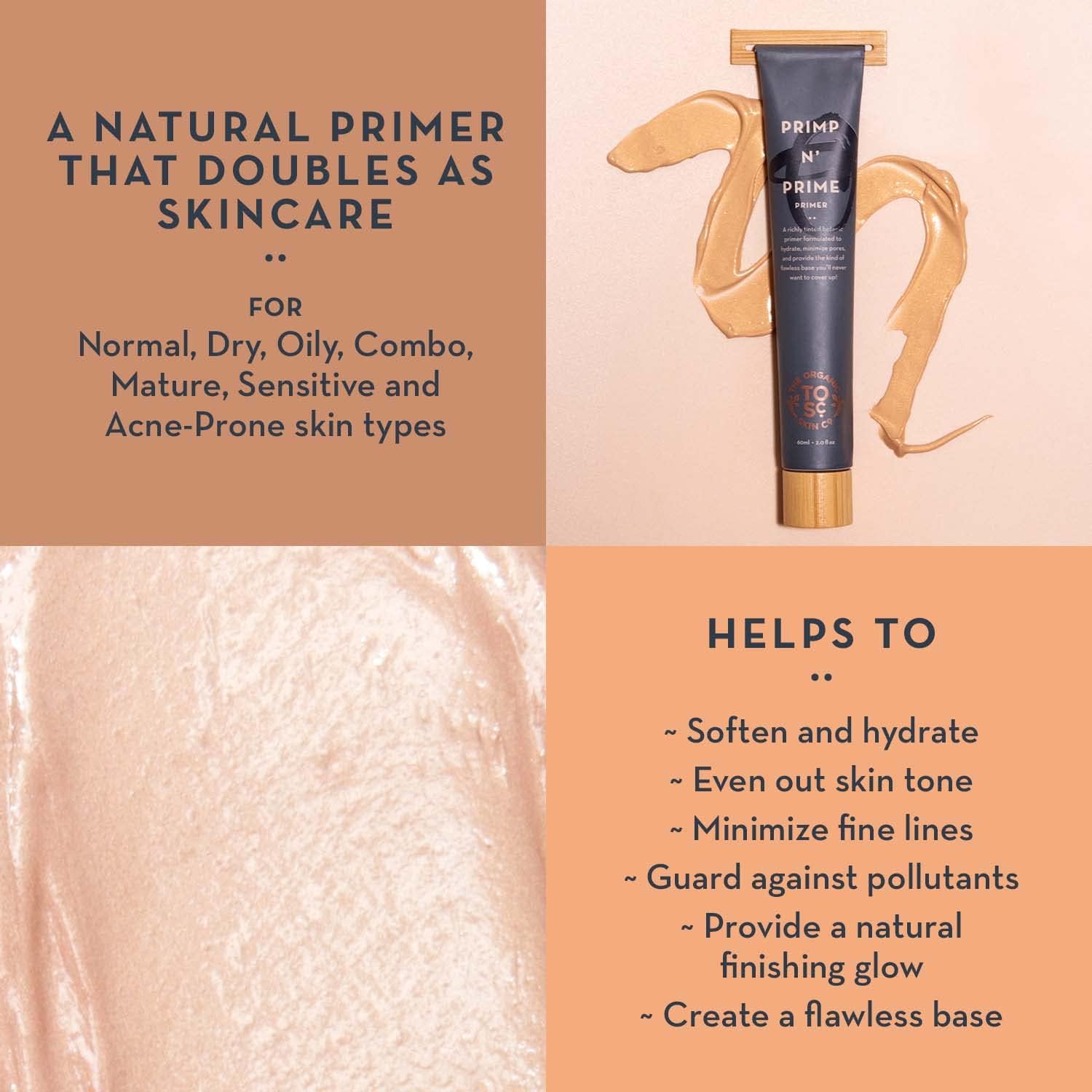 The Organic Skin Co Organic Primp N' Prime Primer Rose Gold 60ml - Cutprice Online