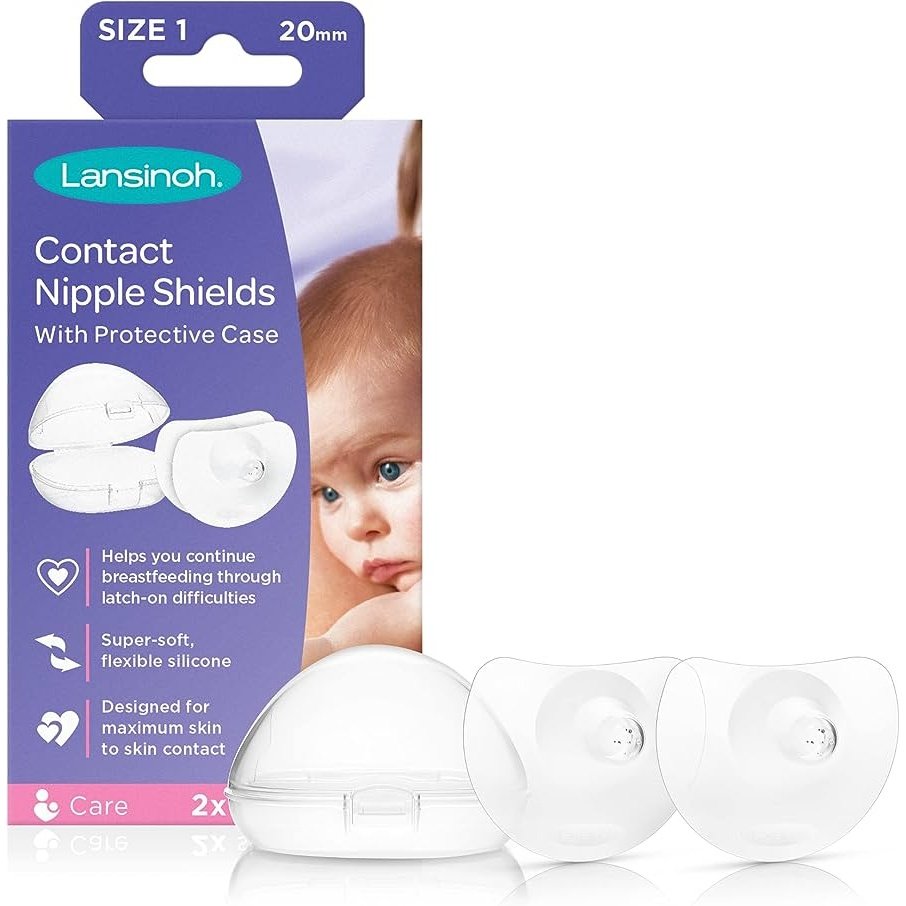 Lansinoh Contact Nipple Shields with Carrying Case 2 Pack Size 20 mm - Cutprice Online
