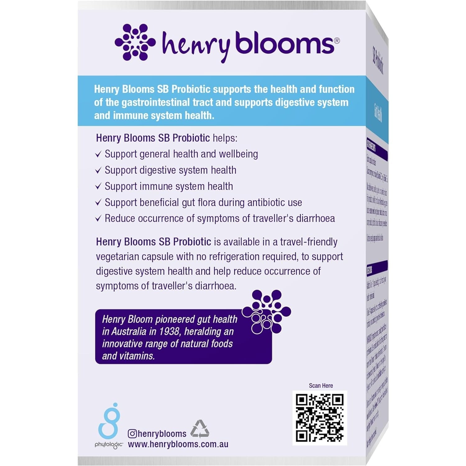 Henry Blooms SB Probiotic 60c - Cutprice Online