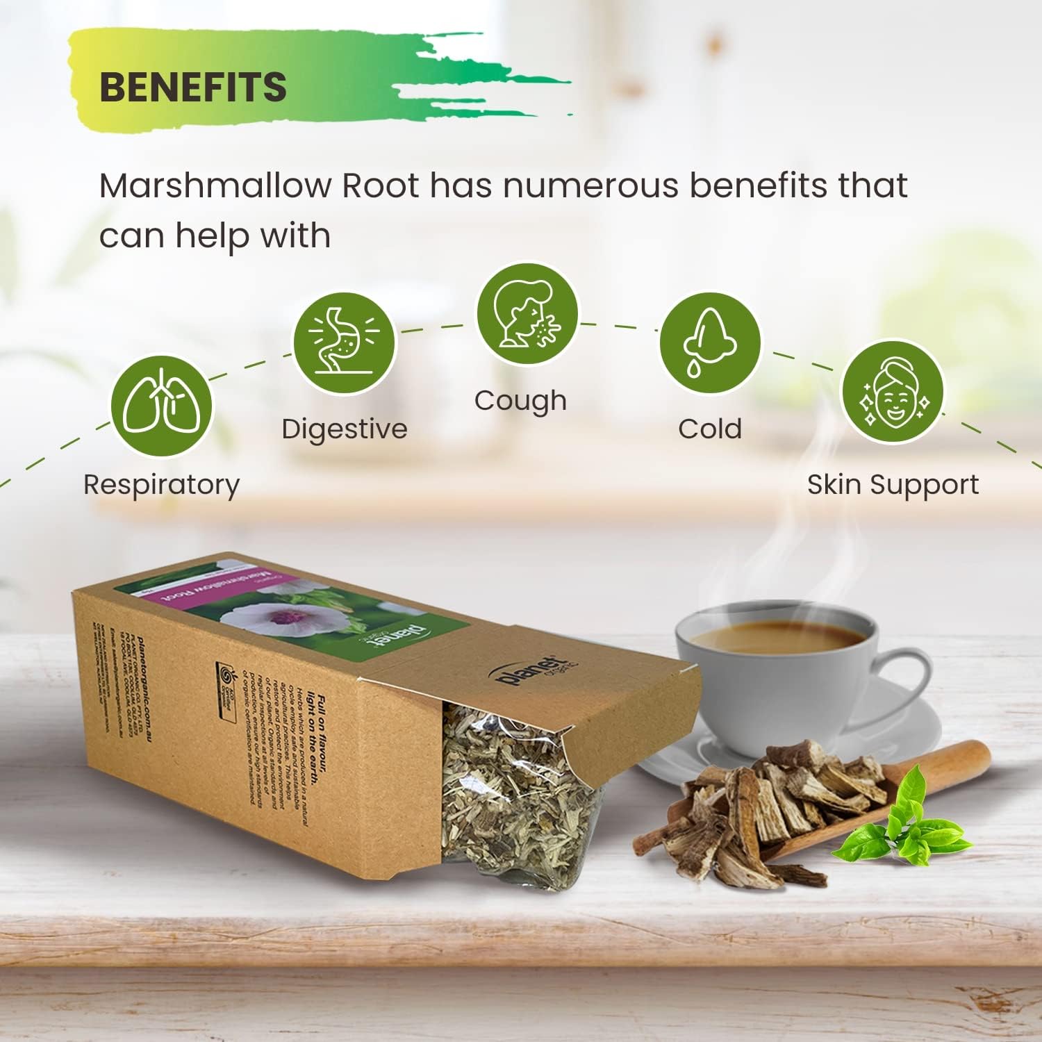 Planet Organic Organic Marshmallow Root Loose Leaf Tea 75g - Cutprice Online