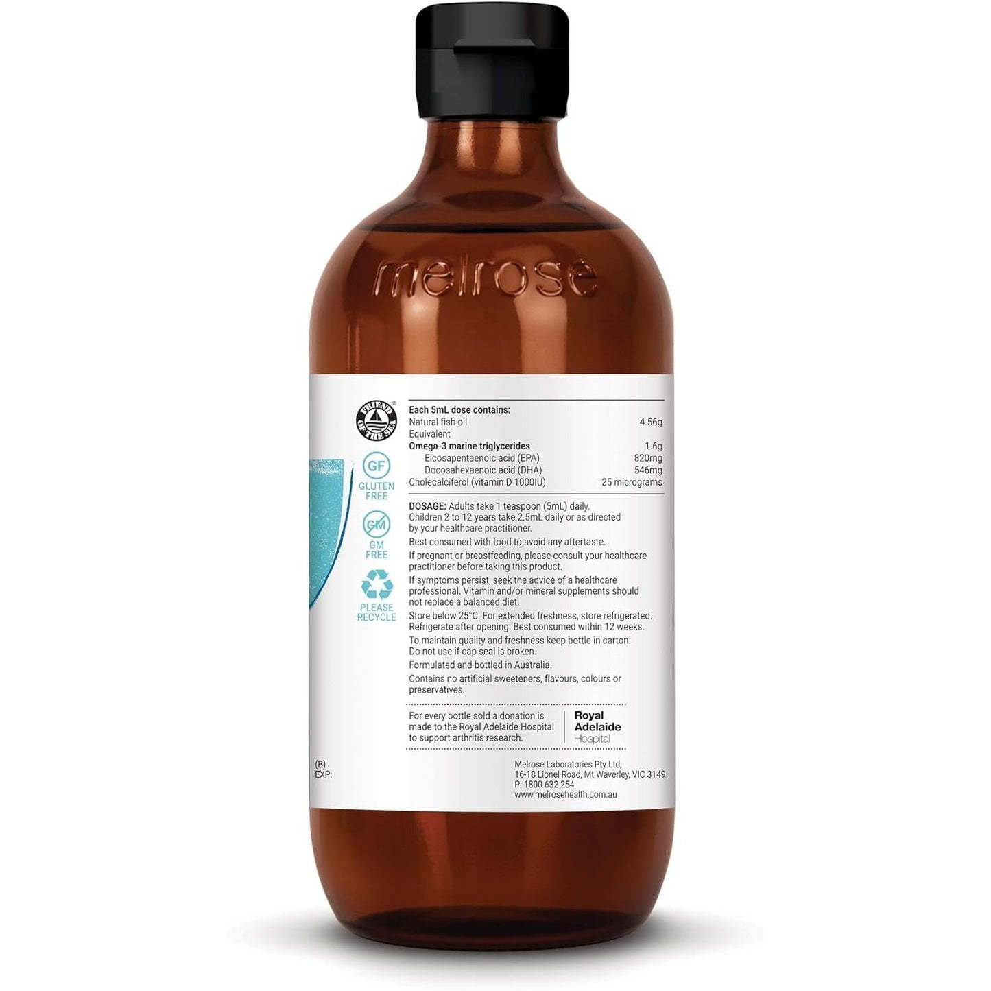 Melrose Fish Oil + Vitamin D (Joint & Bone) 500ml - Cutprice Online