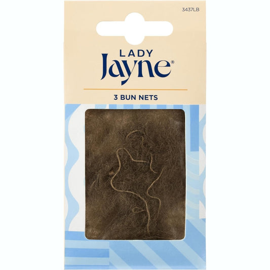 Lady Jayne Light Brown Bun Nets - 3 Pk
