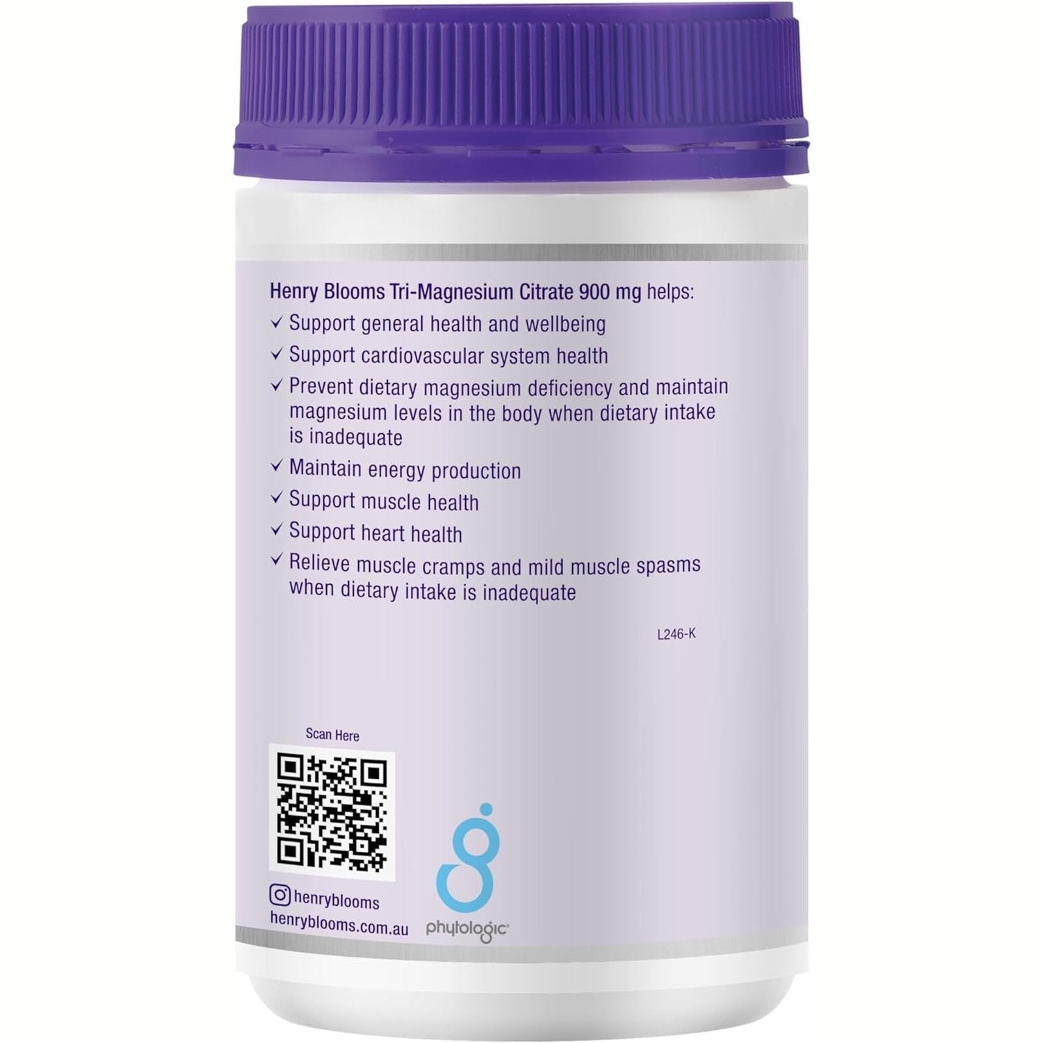 Henry Blooms Tri-Magnesium Citrate 900mg 150c - Cutprice Online