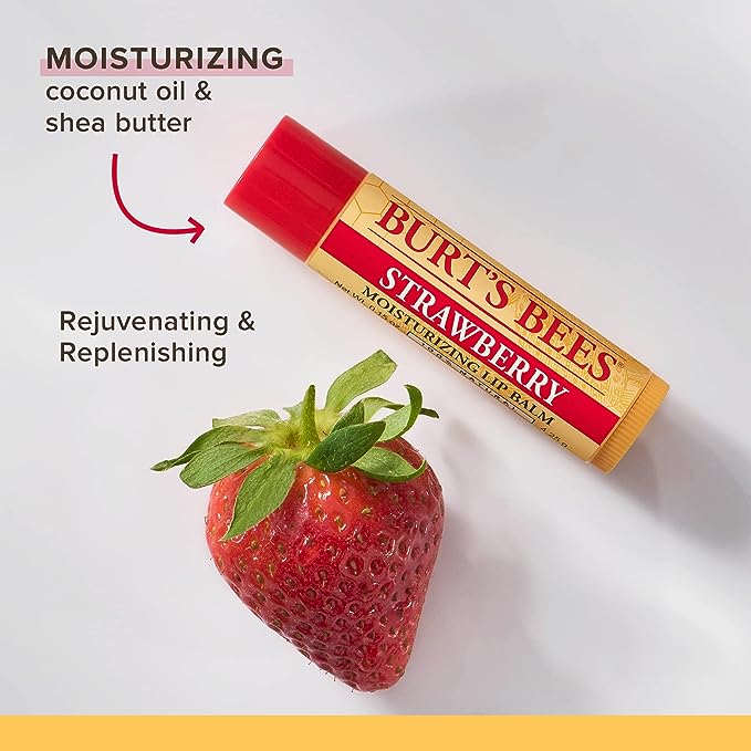 Burt's Bees Moisturising Lip Balm Strawberry 4.25g - Cutprice Online