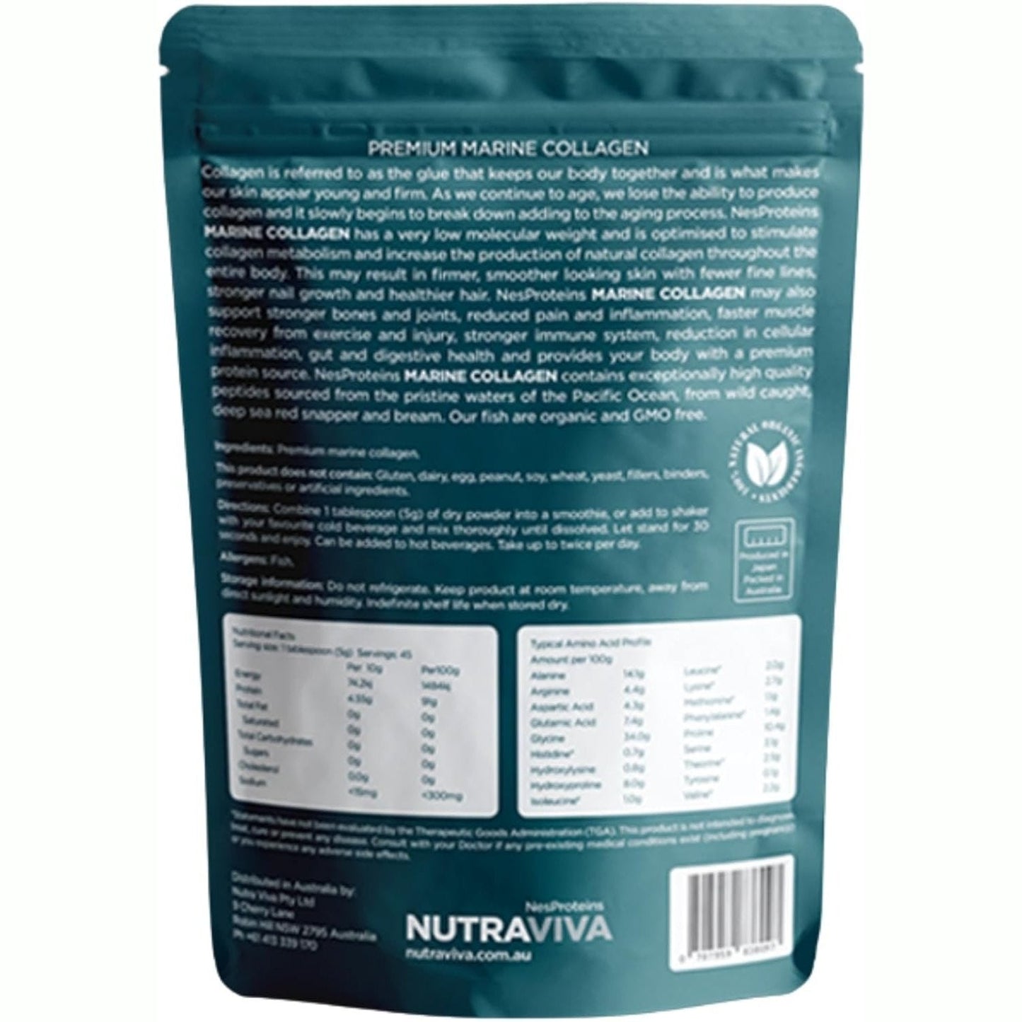 Nutraviva (NesProteins) Marine Collagen 280g - Cutprice Online