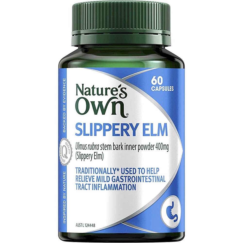 Nature’s Own Slippery Elm 400mg 60 Capsules - Cutprice Online