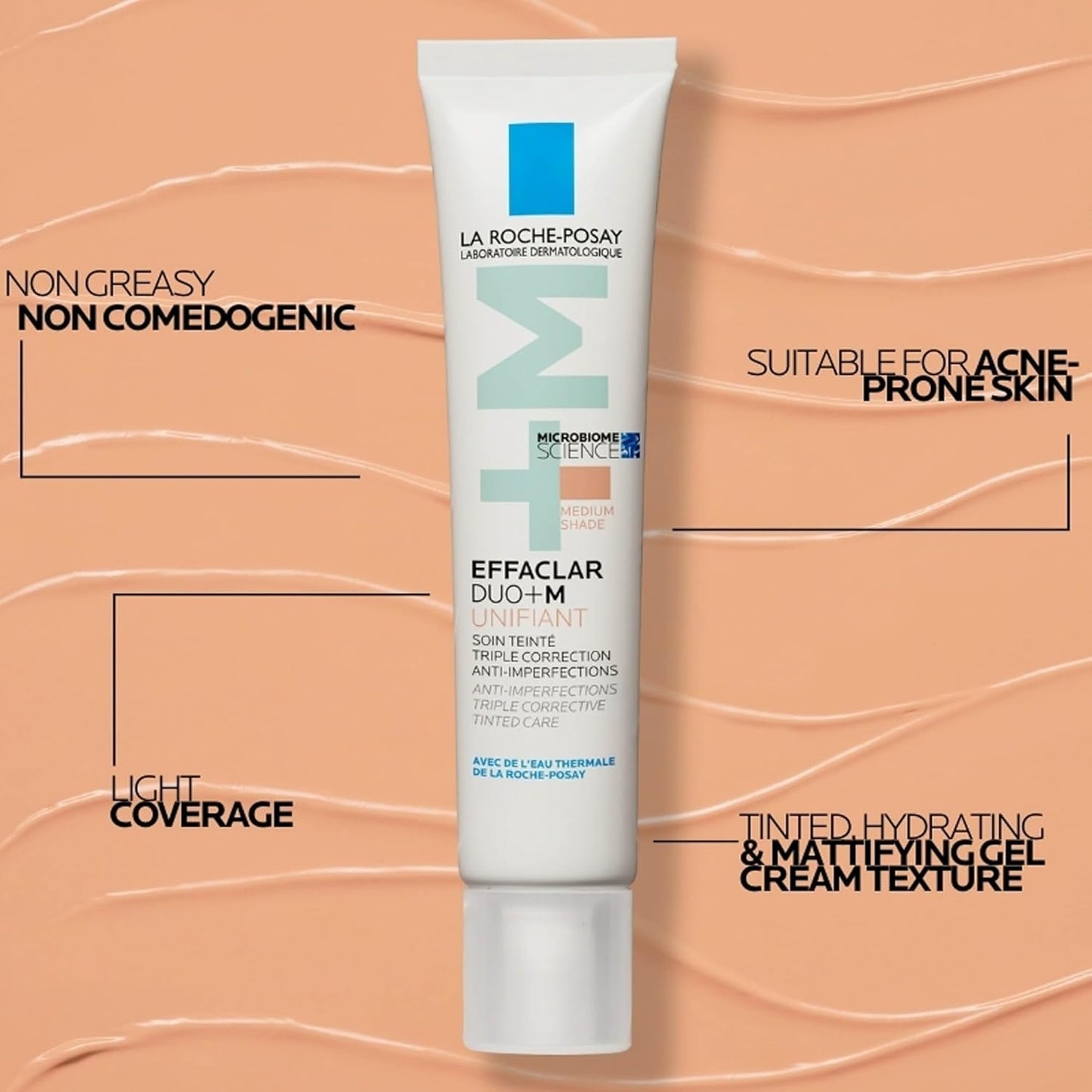 La Roche-Posay Effaclar Duo +M Unifiant Tinted Anti-Acne Moisturiser Medium 40mL