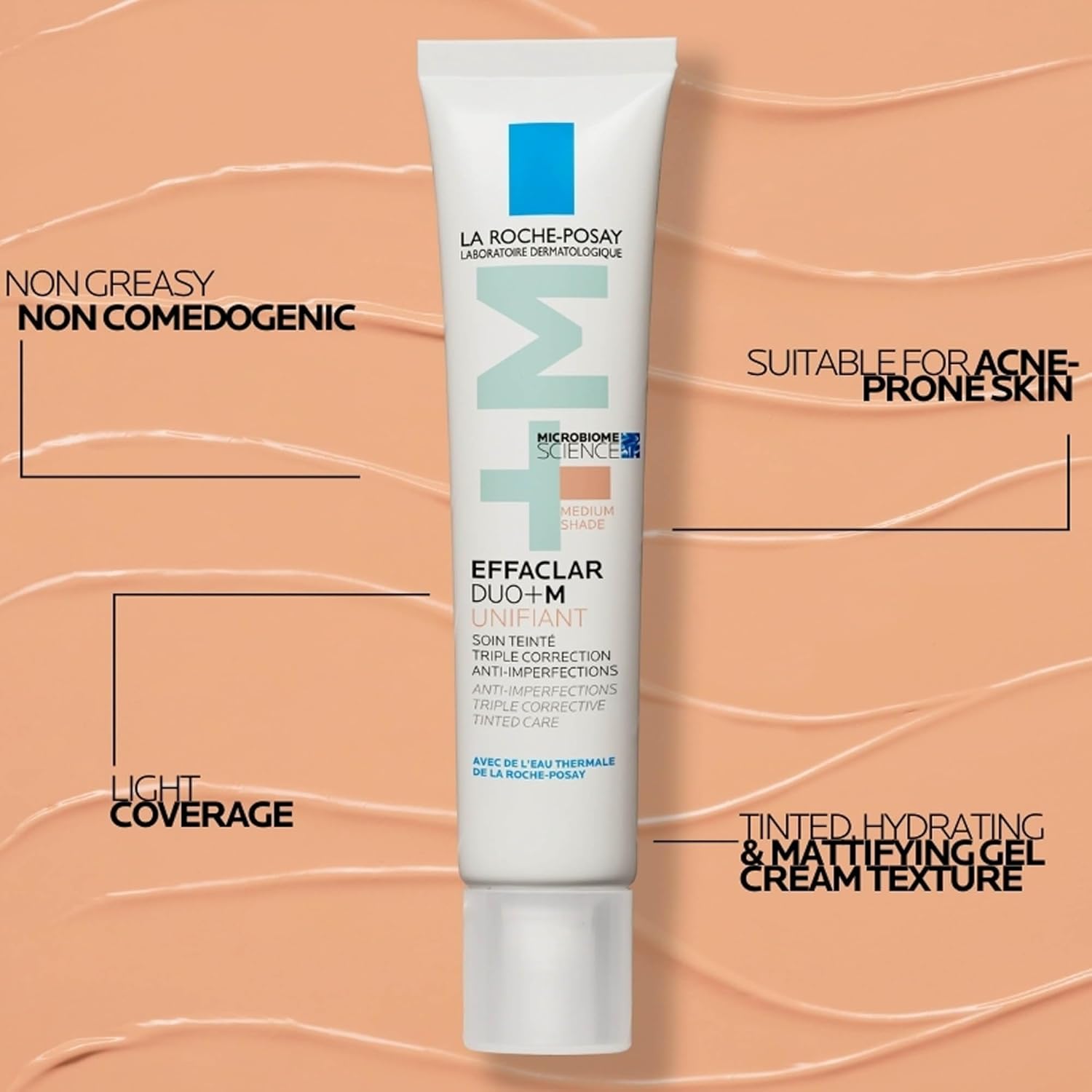 La Roche-Posay Effaclar Duo +M Unifiant Tinted Anti-Acne Moisturiser Medium 40mL