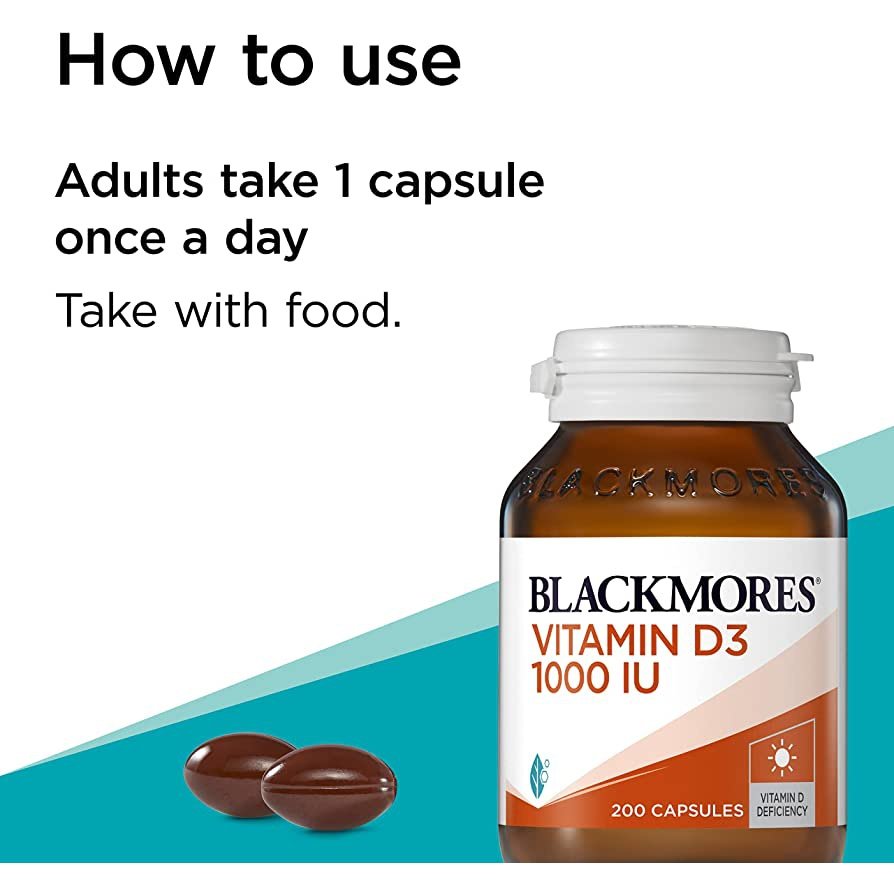 Blackmores Vitamin D3 1000IU 200 Capsules - Cutprice Online