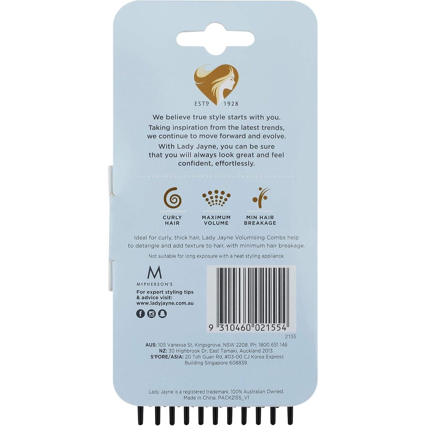Lady Jayne Comb Afro Duo Pk2