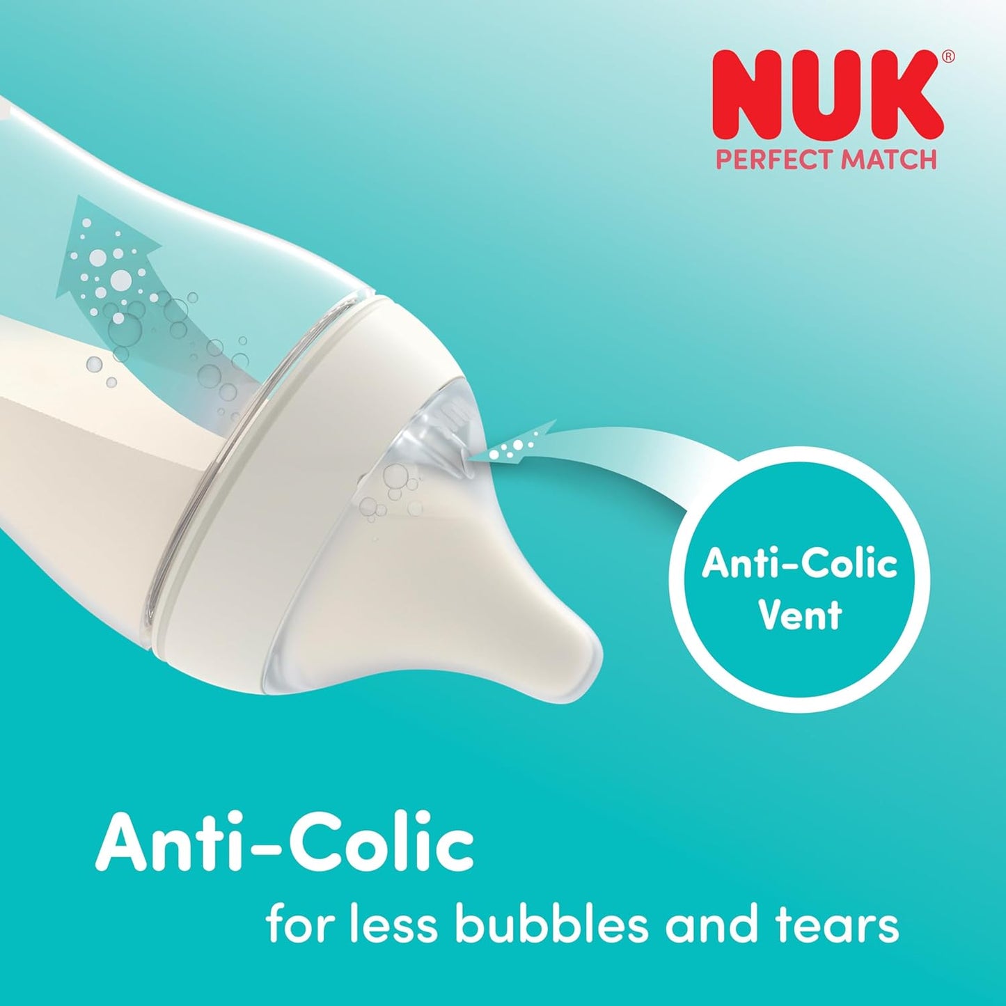 Nuk Perfect Match Bottle 260ml 3m+ 2pk